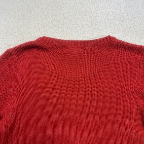 Carolyn Taylor Christmas Sweater XL Red White Snowman Snowflakes Long Sleeve - Picture 11 of 12